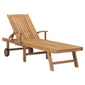 vidaXL Sonnenliege Massivholz Teak