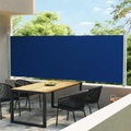 vidaXL Ausziehbare Seitenmarkise 600x160 cm Blau