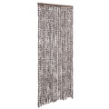vidaXL Insektenschutz-Vorhang Braun und Weiß 56x185 cm Chenille
