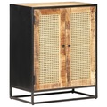 vidaXL Sideboard 60x35x75 cm Raues Mangoholz und Wiener Geflecht