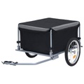 vidaXL Fahrrad-Lastenanhänger Schwarz und Grau 65 kg