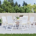vidaXL Gartenstuhl-Sitzkissen 6 Stk. Creme 50x50x4 cm Stoff