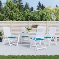 vidaXL Gartenstuhl-Sitzkissen 4 Stk. Blau 50x50x4 cm Stoff