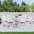 vidaXL, vidaXL Gartenstuhl-Sitzkissen 6 Stk. Weinrot 50x50x4 cm Stoff
