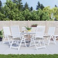 vidaXL, vidaXL Gartenstuhl-Sitzkissen 6 Stk. Grau 40x40x4 cm Stoff