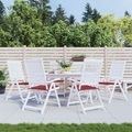 vidaXL Gartenstuhl-Sitzkissen 6 Stk. Weinrot 40x40x4 cm Stoff