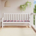 vidaXL Gartenbank-Auflage Rotes Karomuster 200x50x4 cm Stoff