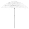 vidaXL Strandschirm Weiß 240 cm