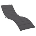 vidaXL Sonnenliegen-Auflage Anthrazit 200x50x4 cm Stoff