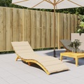 vidaXL Sonnenliegen-Auflage Beige 200x60x4 cm Stoff