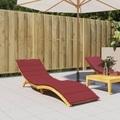 vidaXL Sonnenliegen-Auflage Weinrot 200x60x4 cm Stoff