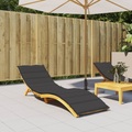vidaXL Sonnenliegen-Auflage Schwarz 200x70x4 cm Stoff