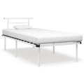 vidaXL Bettgestell Weiß Metall 90x200 cm