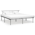 vidaXL Bettgestell Grau Metall 200x200 cm