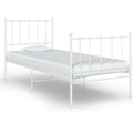 vidaXL Bett Weiß Metall 90x200 cm