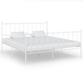 vidaXL Bett Weiß Metall 140x200 cm
