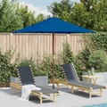 vidaXL Sonnenschirm mit Holzmast Blau 150x200 cm