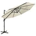 vidaXL Sonnenschirm mit Aluminium-Mast 4-lagig Sandfarben 3x3 m