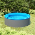 vidaXL, vidaXL Planschbecken 350x90 cm Grau