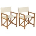 vidaXL Klappbare Regiestühle 2 Stk. Massivholz Teak