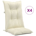 vidaXL Gartenstuhlauflagen 4 Stk. Creme 120x50x7 cm