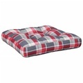 vidaXL Palettensofa-Kissen Rot Karomuster 50x50x12 cm