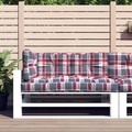 vidaXL Palettensofa-Auflagen 3 Stk. Rot Karomuster