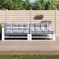 vidaXL Palettensofa-Auflagen 5 Stk. Grau Karomuster