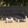 vidaXL Palettensofa-Auflagen 7 Stk. Anthrazit