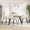vidaXL, vidaXL Esszimmerstühle 4 Stk. Cremeweiß Samt