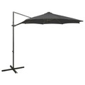 vidaXL Ampelschirm mit Mast und LED-Leuchten Anthrazit 300 cm