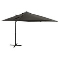 vidaXL Ampelschirm mit Mast und LED-Leuchten Anthrazit 250 cm