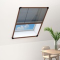 vidaXL, vidaXL Insektenschutz-Plissee für Fenster Aluminium Braun 60x80 cm