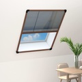 vidaXL, vidaXL Insektenschutz-Plissee für Fenster Aluminium Braun 80x120 cm