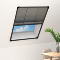 vidaXL, vidaXL Insektenschutz-Plissee für Fenster Aluminium Anthrazit 80x100cm