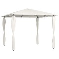vidaXL Pavillon mit Seitenwand 3x3x2,6 m Creme 160 g/m²