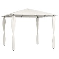 vidaXL Pavillon mit Seitenwand 3x3x2,6 m Creme 160 g/m²