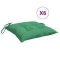 vidaXL Stuhlkissen 6 Stk. Grün 40x40x7 cm Stoff