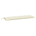 vidaXL Gartenbank-Auflage Cremeweiß 150x50x7 cm Stoff