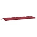 vidaXL Gartenbank-Auflage Weinrot 180x50x7 cm Stoff