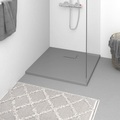 vidaXL, vidaXL Duschwanne SMC Grau 80x80 cm