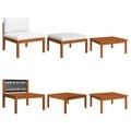 vidaXL, vidaXL 3-tlg. Garten-Lounge-Set mit Auflagen Akazie Massivholz