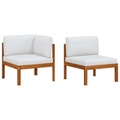 vidaXL, vidaXL 2-tlg. Garten-Lounge-Set mit Auflagen Akazie Massivholz