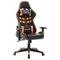 vidaXL Gaming-Stuhl Schwarz und Orange Kunstleder