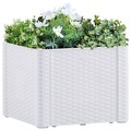 vidaXL Garten-Hochbeet mit Selbstbewässerungssystem Weiß 43x43x33 cm