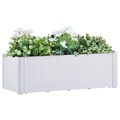 vidaXL Garten-Hochbeet mit Selbstbewässerungssystem Weiß 100x43x33 cm