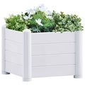vidaXL Garten-Hochbeet PP Weiß 43x43x35 cm