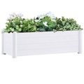 vidaXL Garten-Hochbeet PP Weiß 100x43x35 cm