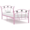 vidaXL Einzelbett mit Fußball-Design Rosa Metall 90x200 cm
