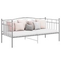 vidaXL Schlafsofa Bettgestell Grau Metall 90x200 cm